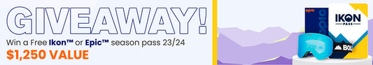 Enter to win a Free Ikon or Epic Pass for the 23/24 ski season.