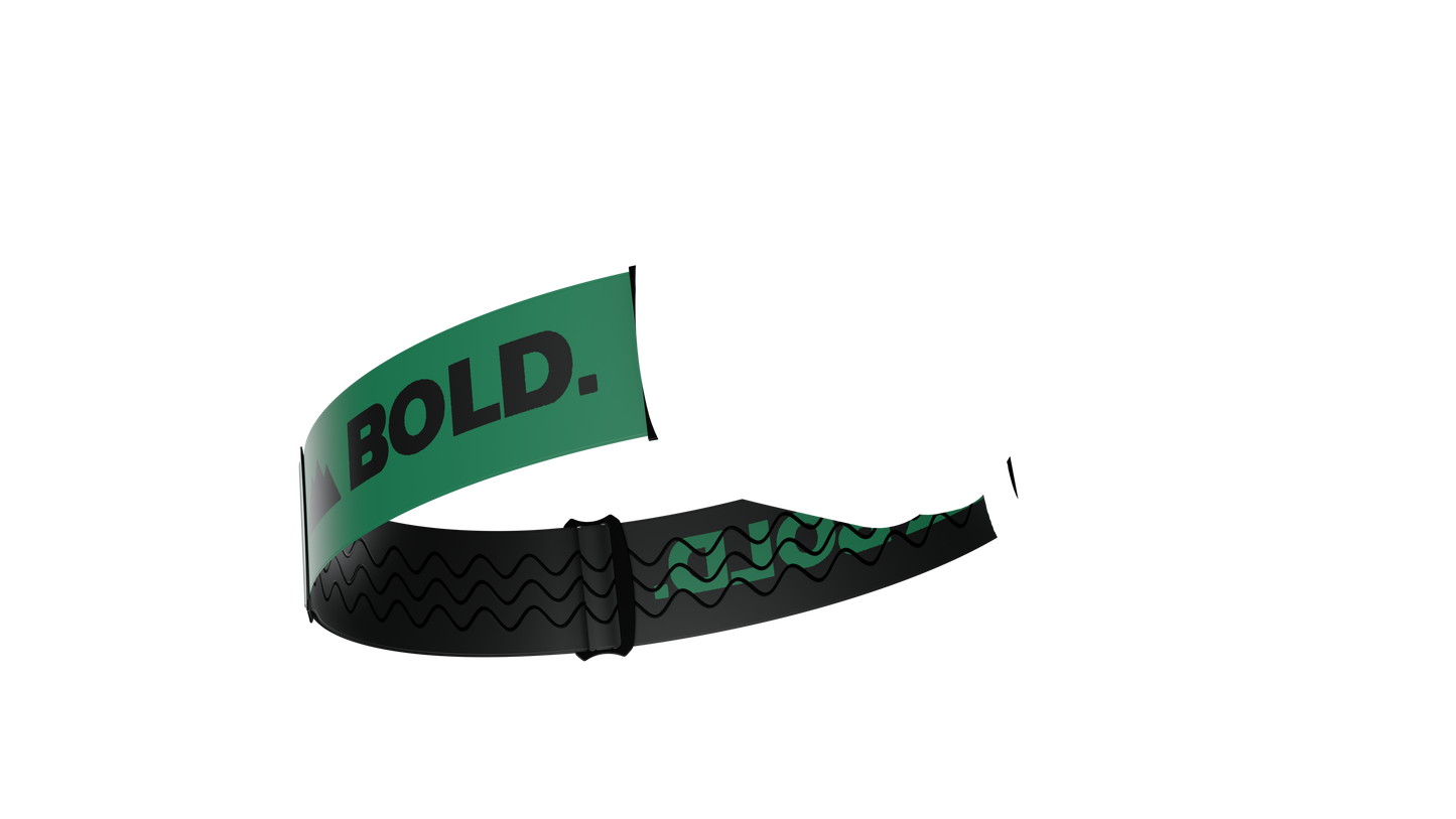 Green & Black Ski Goggle Strap