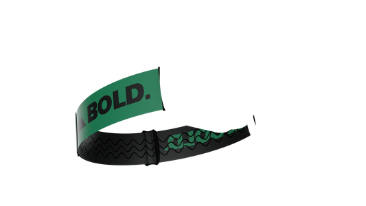 Green & Black Ski Goggle Strap