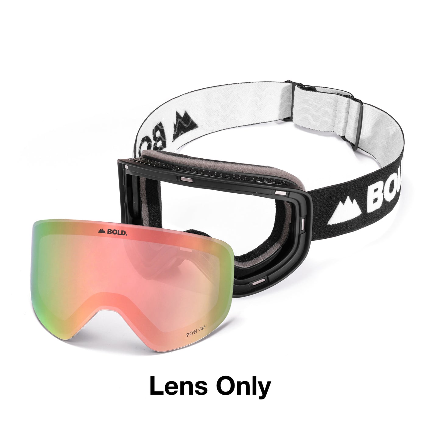 BOLD Morningside Rose Silver Ski Goggle Lens