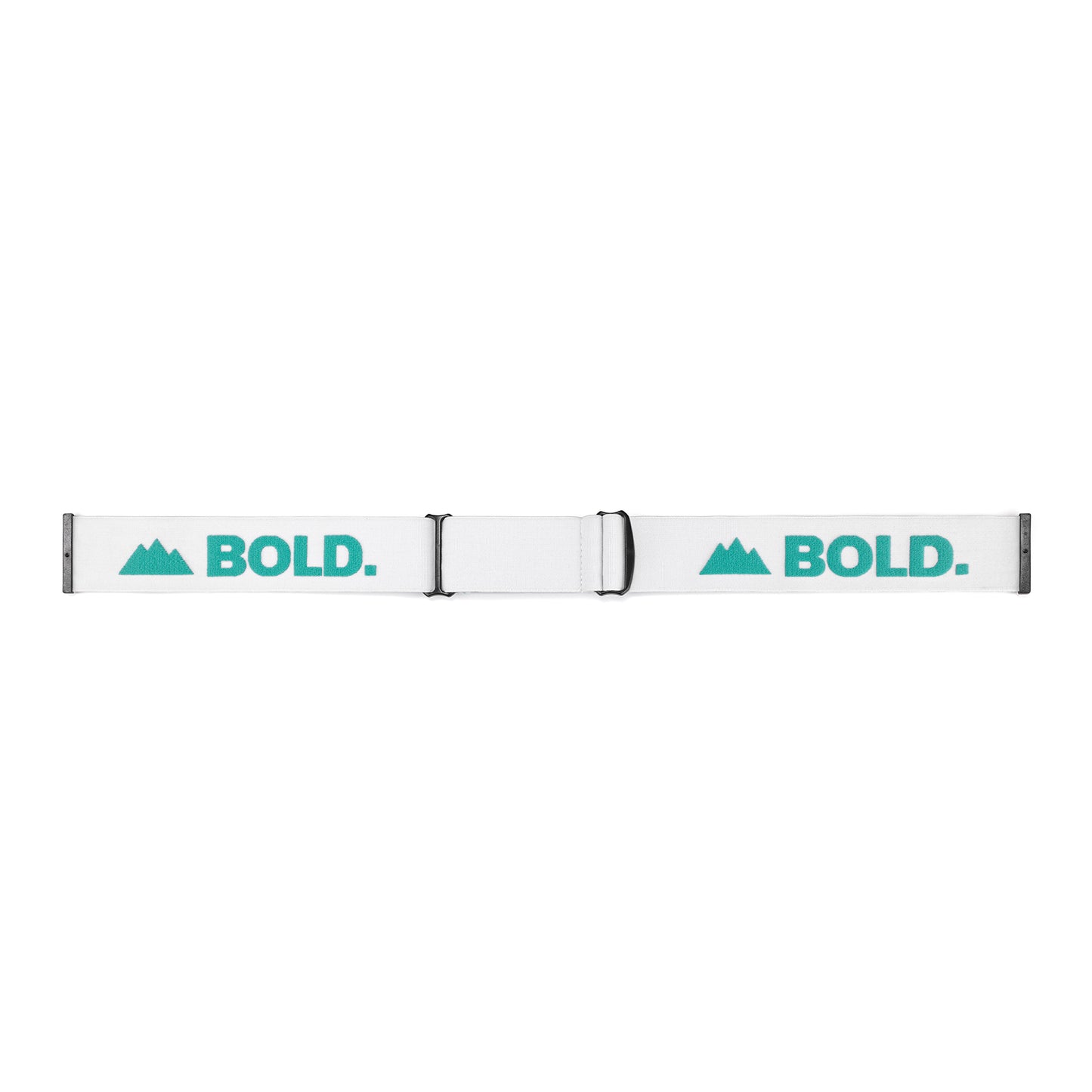 White & Teal Ski Goggle Strap