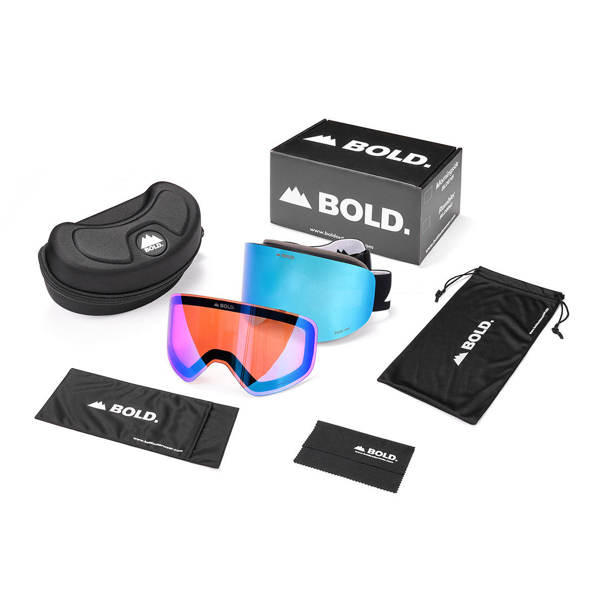 otg ski goggles Morningside Max Ski Goggle Package w/ Bonus Lens & Hard Case