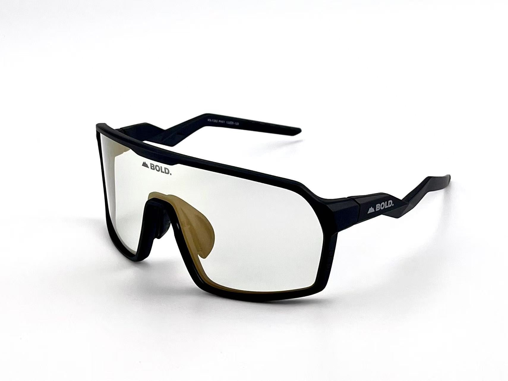 Run Rabbit Run 100 x BOLD Glow Photochromic Sunglasses Black/Gold – side view