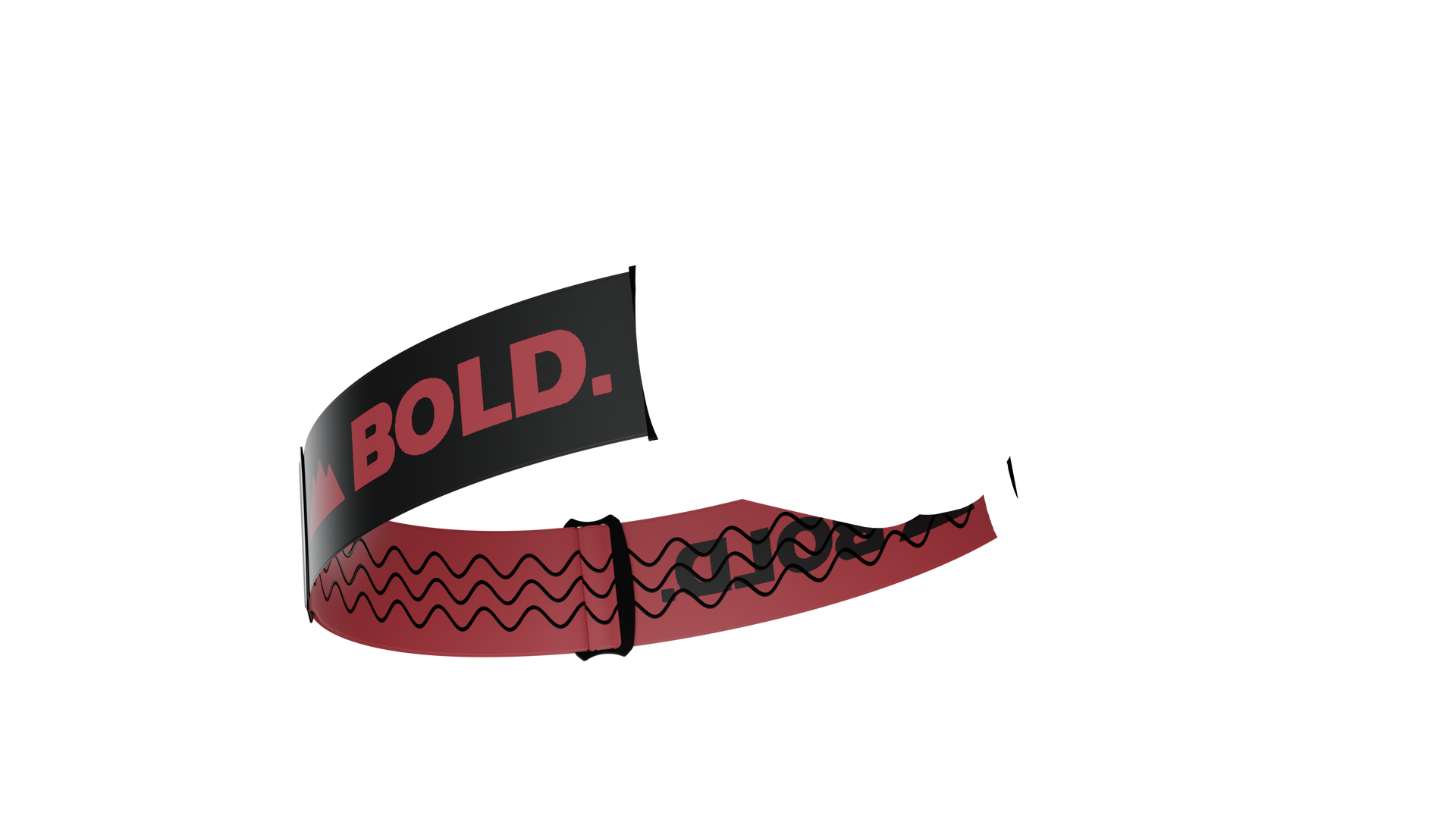 Black & Red Ski Goggle Strap