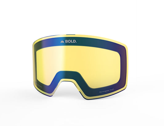 BOLD Morningside Youth Arctic Glow Blue / Yellow Ski Goggle Lens