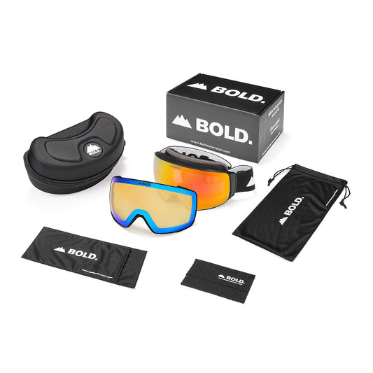 Rambler Ski Goggle Package w/ Bonus Lens & Hard Case